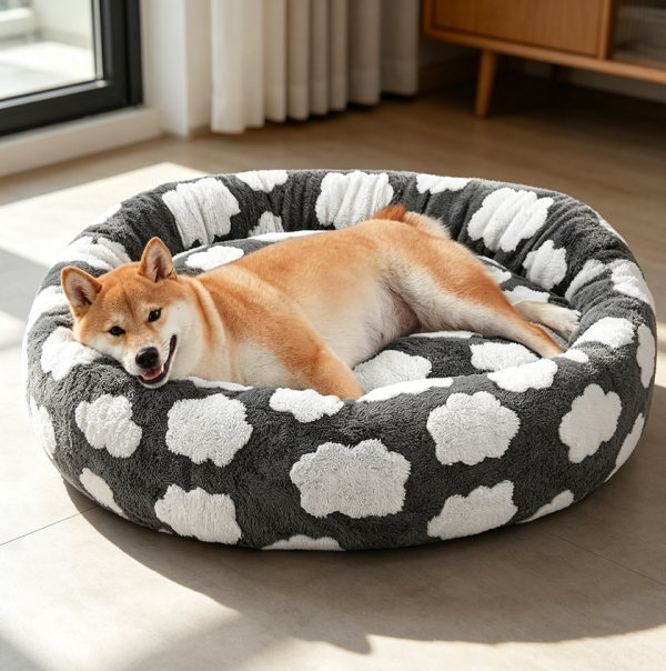 Medium Round Donut Bed with Removable Cover